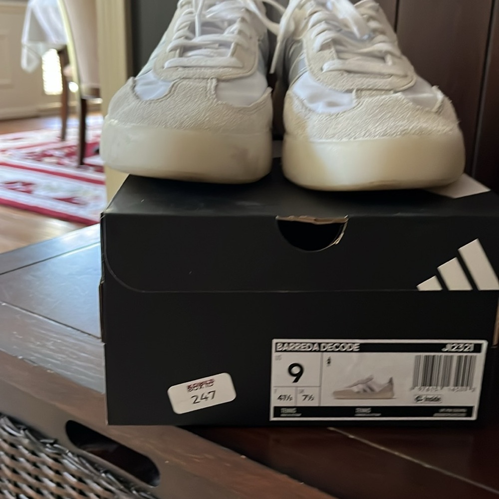 Adidas White and Silver Casual Sneakers - Picture 3 of 4
